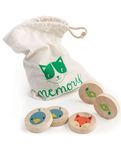 Dječja memori igra Tender Leaf Toys - Pametna mačka - 1