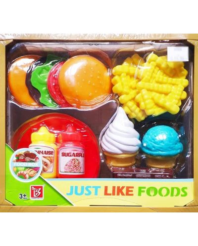 Set za igru Raya Toys - Food Box Burger i sladoled - 2