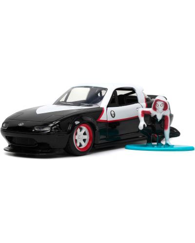 Set za igru Jada Toys - Ghost Spider s 1990 Mazda Miata, 1:32 - 3