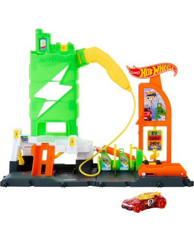 Set za igru Hot Wheels City - Benzinska postaja s punionicama i kolicima - 1