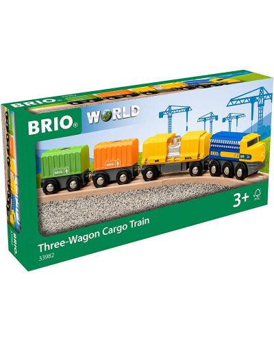 Igralni set Brio – Teretni vlak s 3 vagona - 6