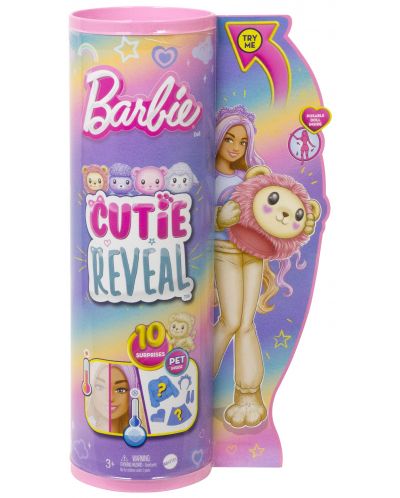 Set za igru Barbie Cute Reveal - Lutka u kostimu lavića - 6