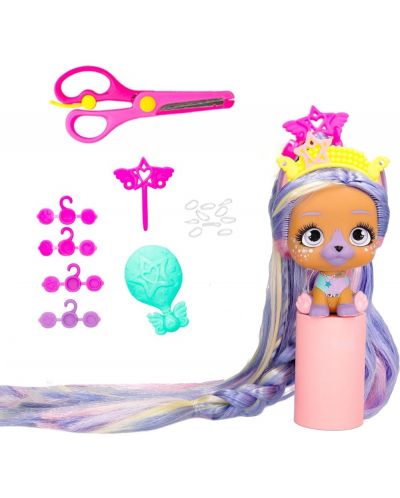 Set za igru IMC Toys Vip Pets - Modni psić s dugom kosom za frizure s dodacima, Miley - 4