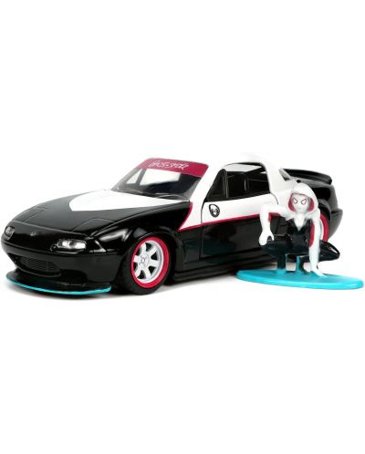 Set za igru Jada Toys - Ghost Spider s 1990 Mazda Miata, 1:32 - 2