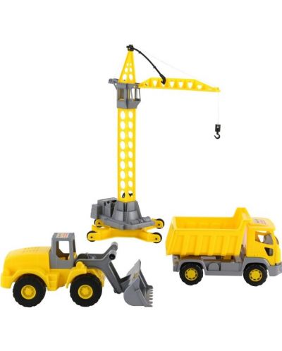 Set za igru Polesie Toys - Dizalica, traktor i kamion - 3