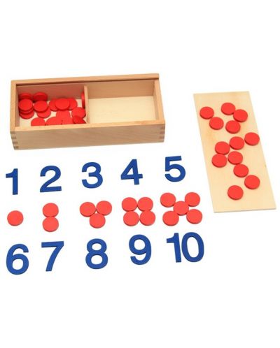 Set za igru Smart Baby - Drveni brojevi, žetoni, karte - 1