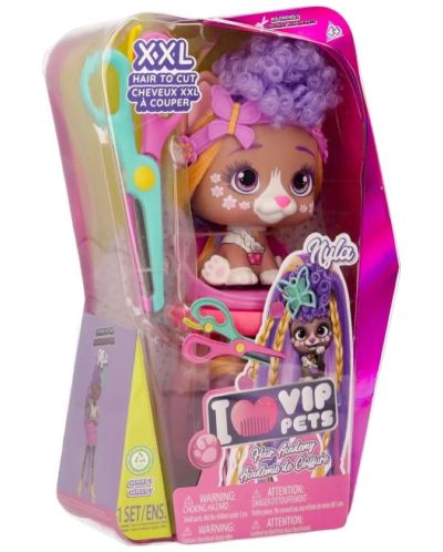 Set za igru IMC Toys Vip Pets - Modni psić s dugom kosom za frizure s dodacima, Nyla - 2