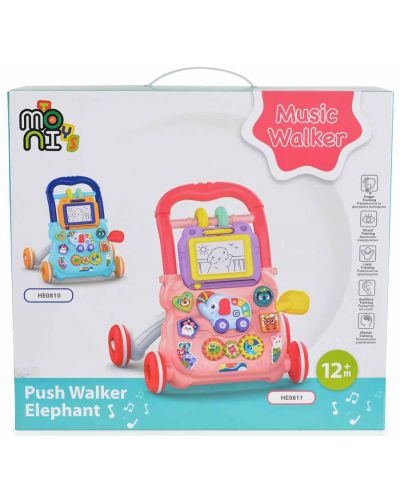 Igračka za hodanje Moni Toys - Elephant, ružičasta - 5