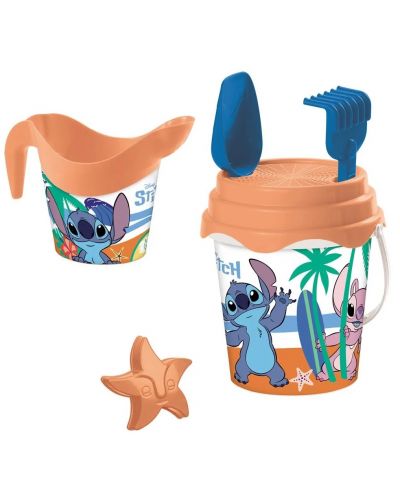 Set za igru Mondo - Kanta za pijesak s priborom, Stitch  - 2