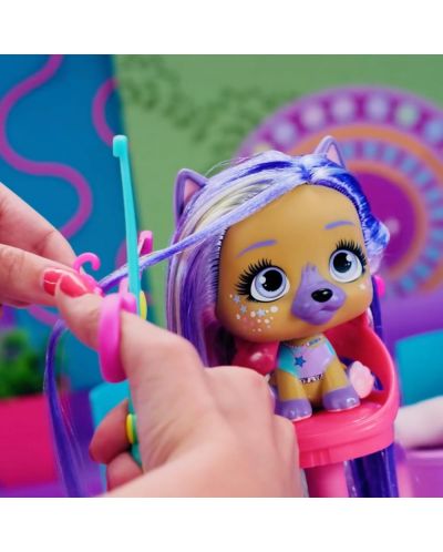 Set za igru IMC Toys Vip Pets - Modni psić s dugom kosom za frizure s dodacima, Miley - 6