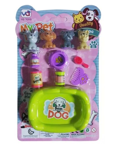 Set za igru RS Toys - Štenci sa priborom za kupanje, asortiman - 3