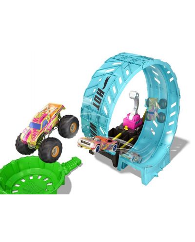 Set za igru Hot Wheels Monster Truck - Sjajna staza Epic looping - 5