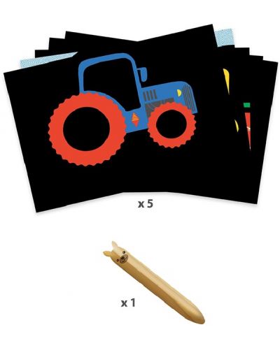 Set za igru Djeco - Karte za struganje vozila - 2