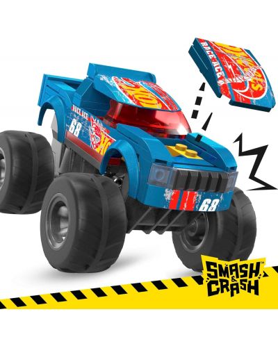 Set za igru Hot Wheels Monster Truck - Smash & Crash Race Ace, 85 dijelova - 2