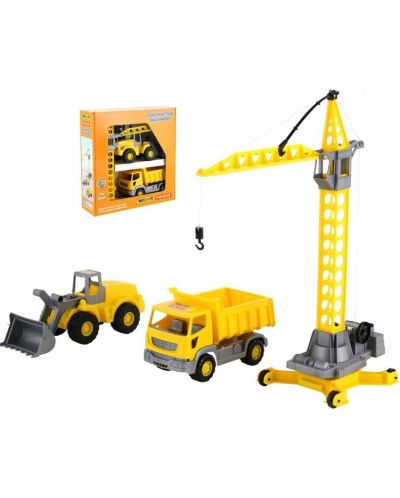 Set za igru Polesie Toys - Dizalica, traktor i kamion - 1