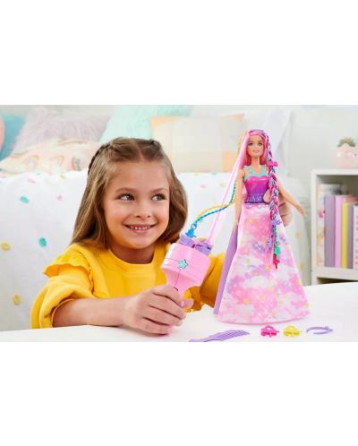 Set za igru Barbie Dreamtopia - Lutka za frizure s dodacima - 3