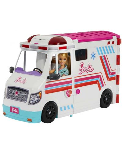 Set za igru Barbie - Transformirajuća kola hitne pomoći, Klinika, 20 dodataka - 1