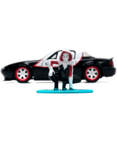 Set za igru Jada Toys - Ghost Spider s 1990 Mazda Miata, 1:32 - 5