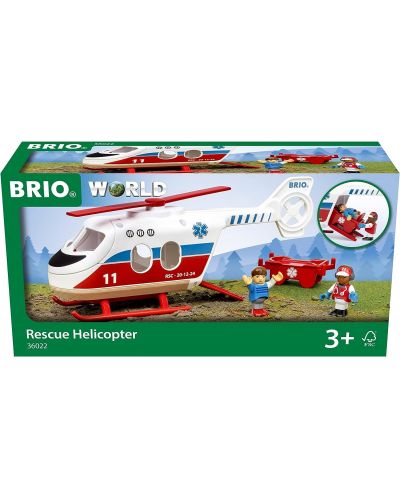 Set za igru Brio World - Helikopter za spašavanje, s figurama - 6