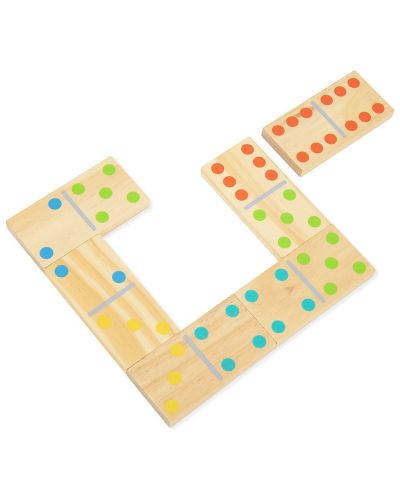 Set za igru Tooky Toy - Drveni domino za igru ​​u dvorištu - 1