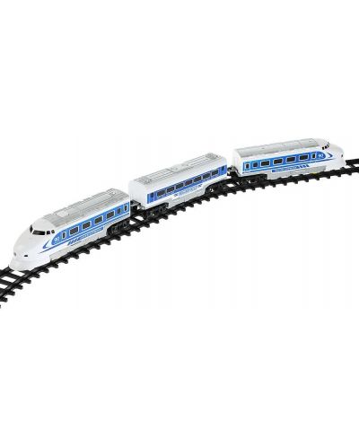 Set za igru Raya Toys - Vlak Express na baterije sa tračnicama, plavi - 2