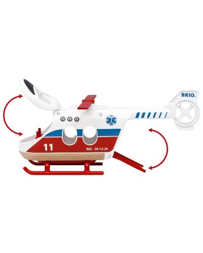 Set za igru Brio World - Helikopter za spašavanje, s figurama - 3