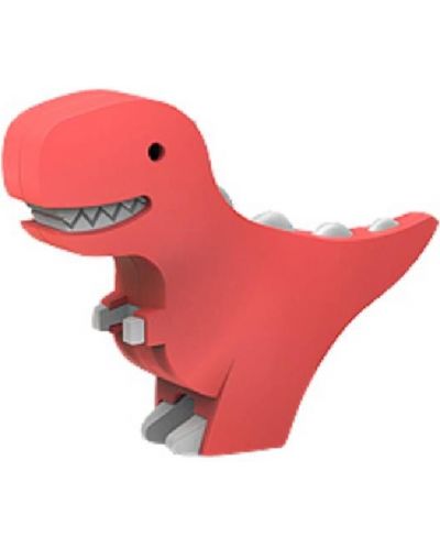Set za igru Raya Toys - Građevinski magnetski dinosaur, crveni - 1