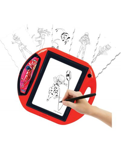 Set za igru Lexibook - Projektor za crtanje Ladybug, sa šablonama i pečatima - 2