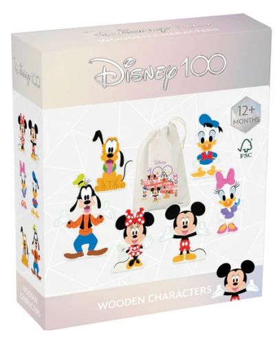 Set za igru Orange Tree Toys - Disney 100 drvenih figura, Mickey i prijatelji - 1