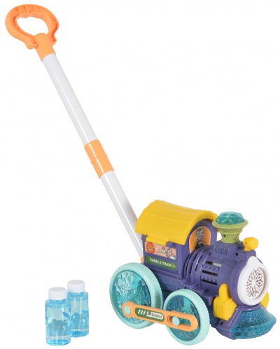 Igračka za mjehuriće od sapunice Moni Toys - Vlak, Blue Wheels - 1