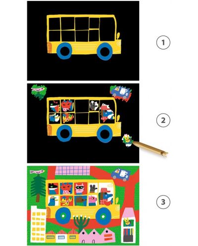 Set za igru Djeco - Karte za struganje vozila - 3