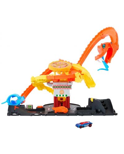 Set za igru Hot Wheels City - Zmija u pizzeriji, s kolicima - 2