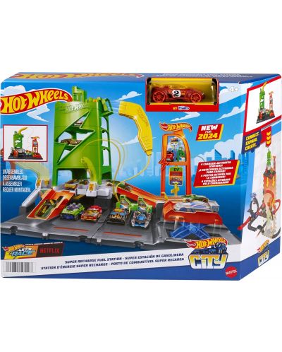 Set za igru Hot Wheels City - Benzinska postaja s punionicama i kolicima - 2