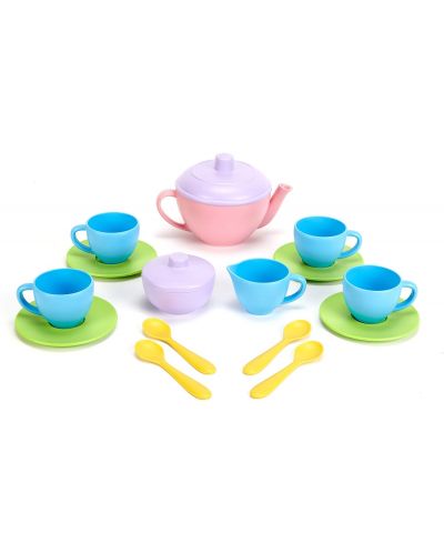 Igralni set Green Toys – Servis za čaj, 17 dijelova - 1