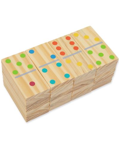 Set za igru Tooky Toy - Drveni domino za igru ​​u dvorištu - 2