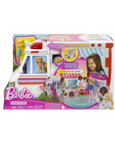 Set za igru Barbie - Transformirajuća kola hitne pomoći, Klinika, 20 dodataka - 6