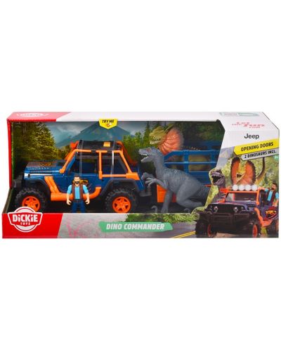 Set za igru Dickie Toys - Jeep s prikolicom i dinosaurom - 4