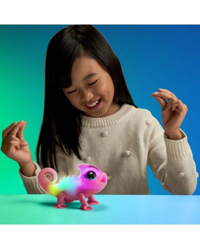 Interaktivna igračka Moose Little Live Pets - Kameleon, ružičasta - 11