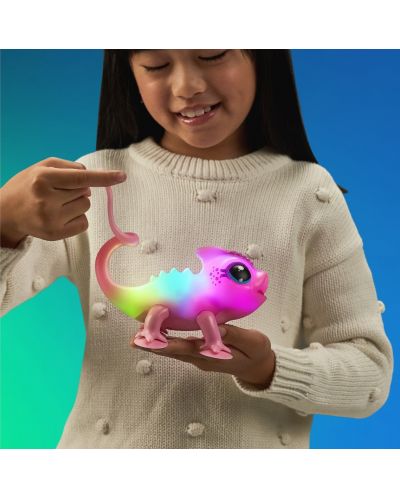 Interaktivna igračka Moose Little Live Pets - Kameleon, ružičasta - 9