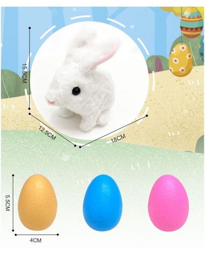 Interaktivna igračka Raya Toys - Uskrsni zec s jajima - 3