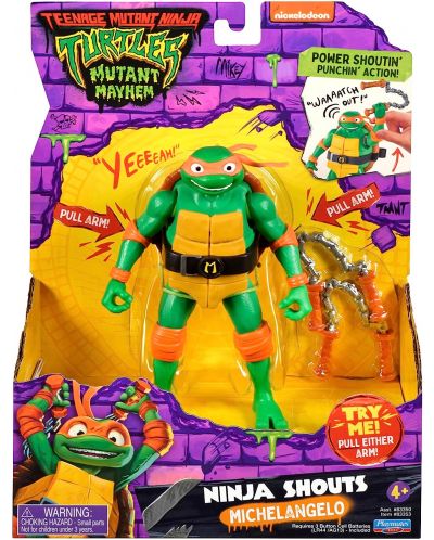 Interaktivna akcijska figura TMNT Mutant Mayhem - Michelangelo - 5