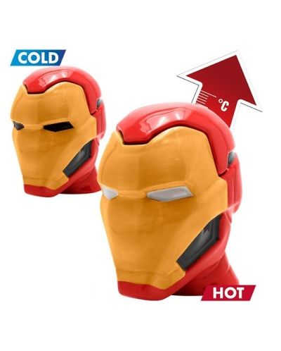 Šalica 3D ABYstyle Marvel: Iron man - Helmet (s toplinskim učinkom) - 3