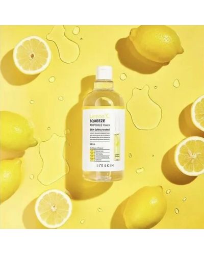 It's Skin Lemon C Set - Tonik za lice, 500 ml + Tamponi, 20 komada - 3