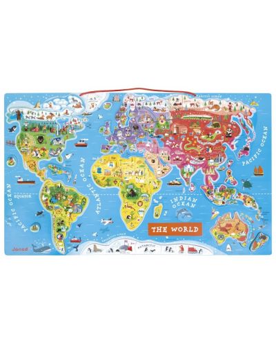 Dječja magnetska igra Janod - Karta svijeta na engleskom - 2