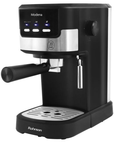 Aparat za kavu Rohnson - R-98010 Slim, 20 bar, 1.2l, crni/srebrnast - 2