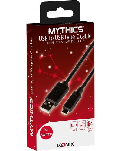 Kabel Konix - Mythics USB Charging Cable 2m (Nintendo Switch/Lite) - 1