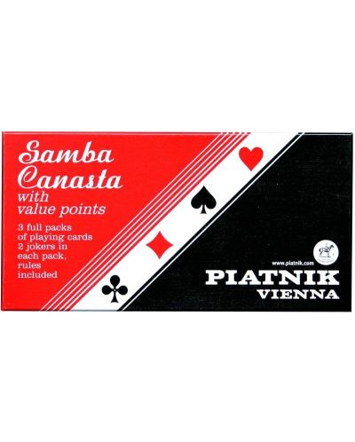 Karte za igranje Piatnik - Samba Canasta, 3 špila - 1