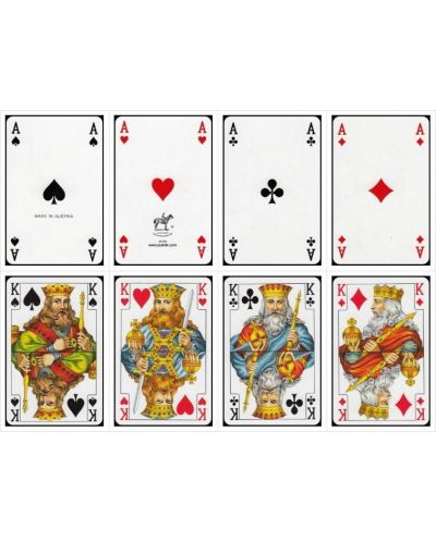 Karte za igranje Piatnik - model Bridge-Poker-Whist, smeđa boja - 3