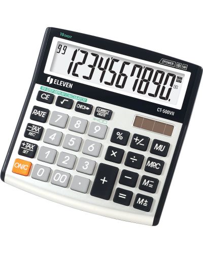 Kalkulator Eleven - CT-500VII, stolni, 10 znamenki, crno/bijeli - 1