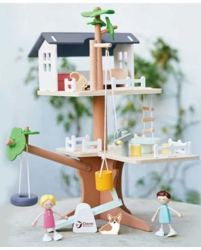 Kuća za lutke Classic World - Na drvu, s dodacima - 3